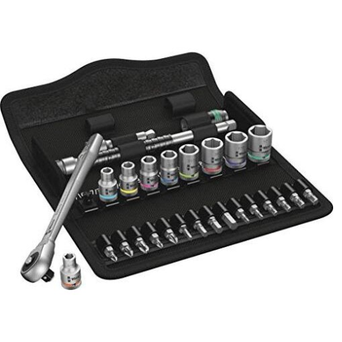 8100 SA 11 Set de clichet metalic Zyklop cu pârghie comutatoare, antrenare 1/4&quot;, imperial, 28 buc