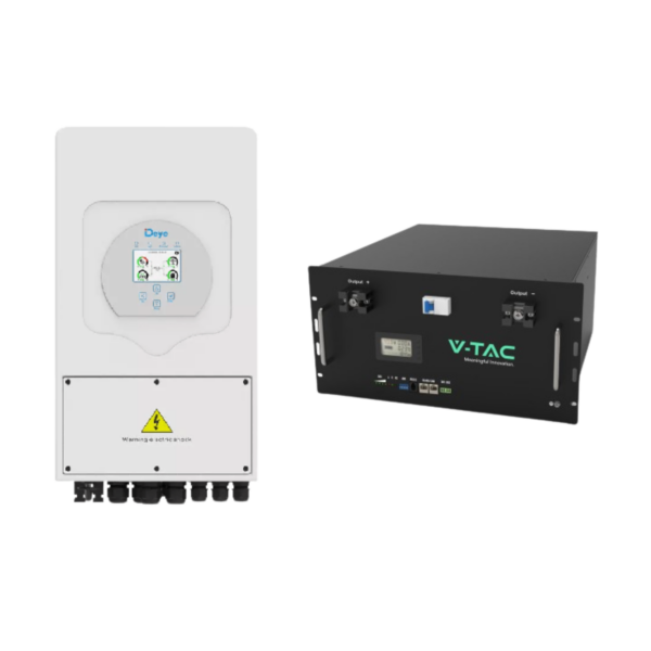 Kit Invertor Deye 6kWh Monofazat + Acumulator V-TAC 9.6kWh