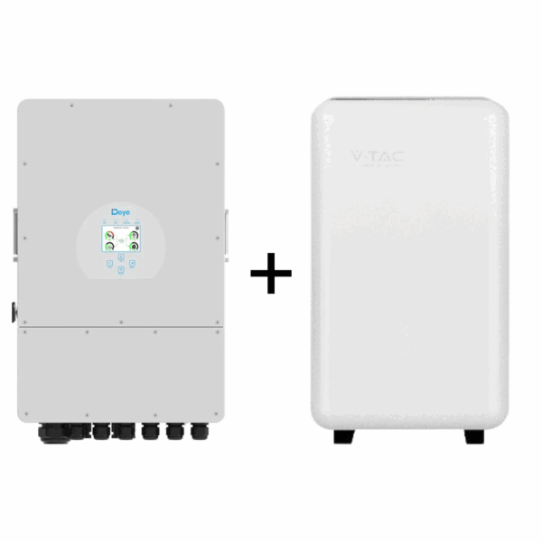 Kit Invertor Deye 6kWh SUN-6K-SG04LP3-EU Trifazat + Acumulator V-TAC 10,24kWh