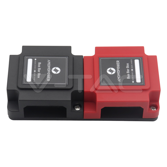 BusBar 400A V-TAC Rosu+Negru M10*4 pentru paralelizare acumulatori fotovoltaici 1 BusBar 400A V-TAC Rosu+Negru M10*4 pentru paralelizare acumulatori fotovoltaici