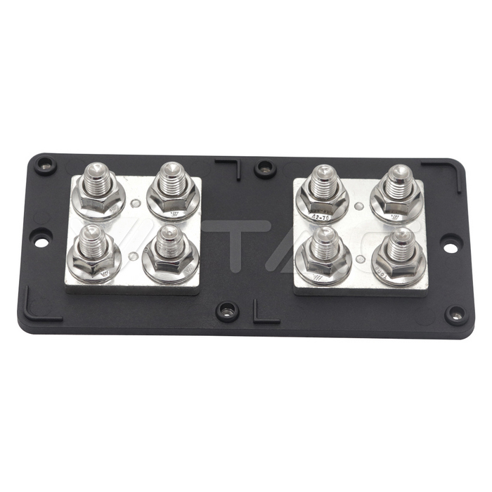 BusBar 400A V-TAC Rosu+Negru M10*4 pentru paralelizare acumulatori fotovoltaici 2 BusBar 400A V-TAC Rosu+Negru M10*4 pentru paralelizare acumulatori fotovoltaici - imagine 2