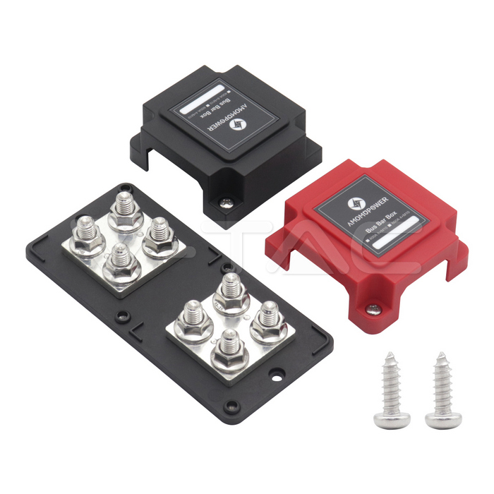 BusBar 400A V-TAC Rosu+Negru M10*4 pentru paralelizare acumulatori fotovoltaici 17 BusBar 400A V-TAC Rosu+Negru M10*4 pentru paralelizare acumulatori fotovoltaici - imagine 17