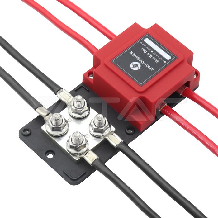 BusBar 400A V-TAC Rosu+Negru M10*4 pentru paralelizare acumulatori fotovoltaici 15 BusBar 400A V-TAC Rosu+Negru M10*4 pentru paralelizare acumulatori fotovoltaici - imagine 15