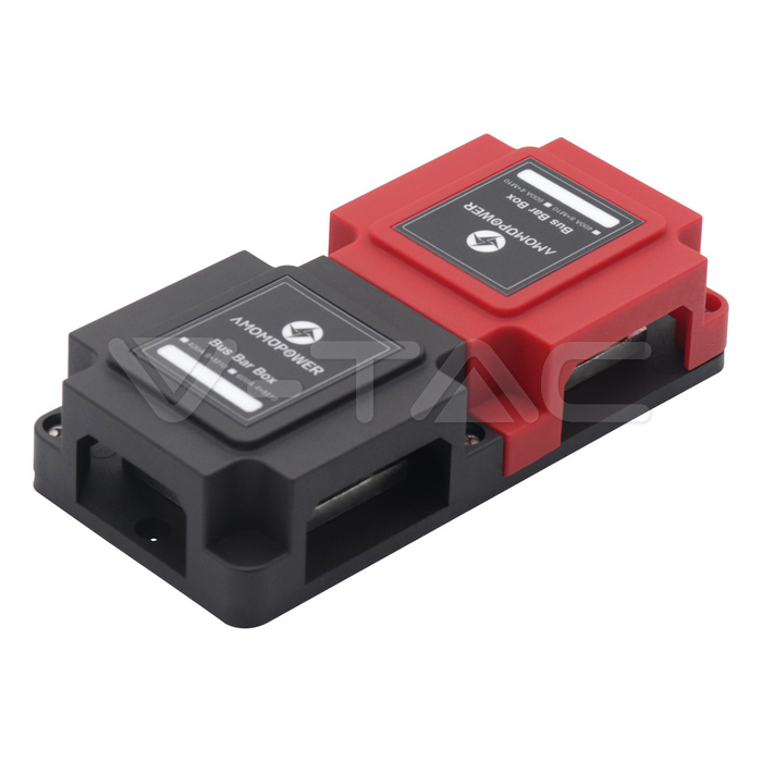 BusBar 400A V-TAC Rosu+Negru M10*4 pentru paralelizare acumulatori fotovoltaici 11 BusBar 400A V-TAC Rosu+Negru M10*4 pentru paralelizare acumulatori fotovoltaici - imagine 11