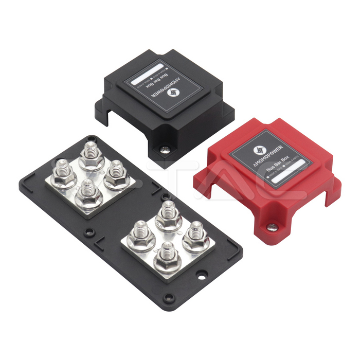BusBar 400A V-TAC Rosu+Negru M10*4 pentru paralelizare acumulatori fotovoltaici 9 BusBar 400A V-TAC Rosu+Negru M10*4 pentru paralelizare acumulatori fotovoltaici - imagine 9