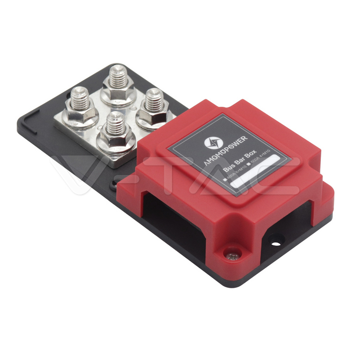 BusBar 400A V-TAC Rosu+Negru M10*4 pentru paralelizare acumulatori fotovoltaici 7 BusBar 400A V-TAC Rosu+Negru M10*4 pentru paralelizare acumulatori fotovoltaici - imagine 7