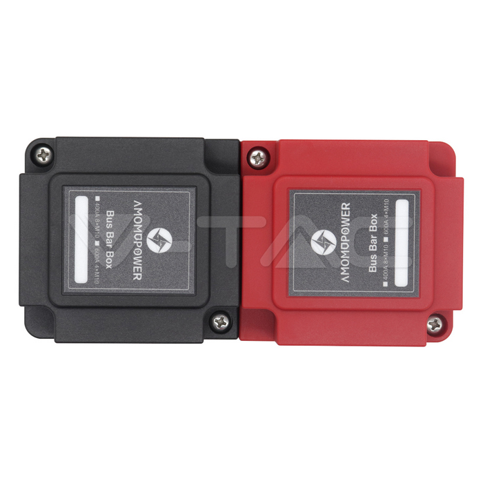 BusBar 400A V-TAC Rosu+Negru M10*4 pentru paralelizare acumulatori fotovoltaici 4 BusBar 400A V-TAC Rosu+Negru M10*4 pentru paralelizare acumulatori fotovoltaici - imagine 4